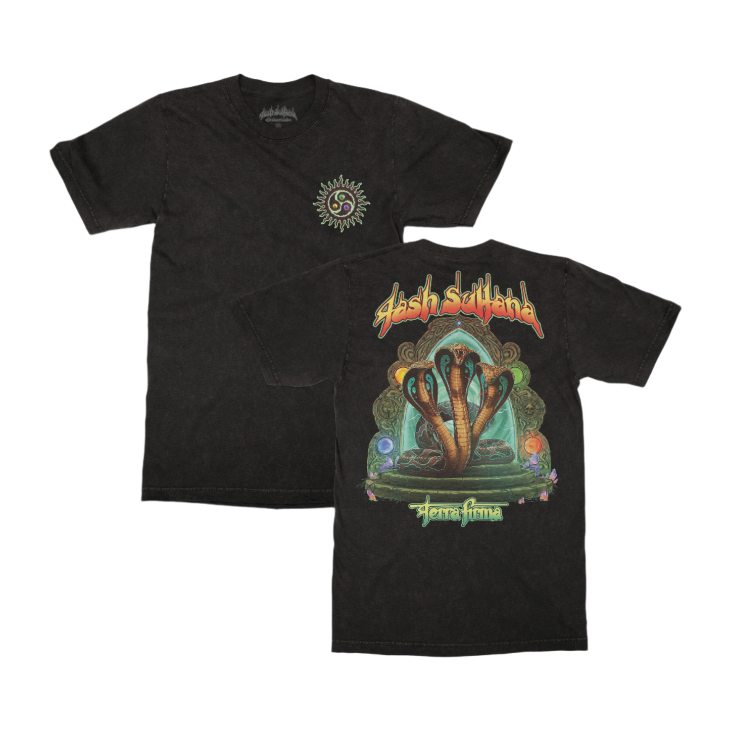 Terra Firma Album Black Wash Tee